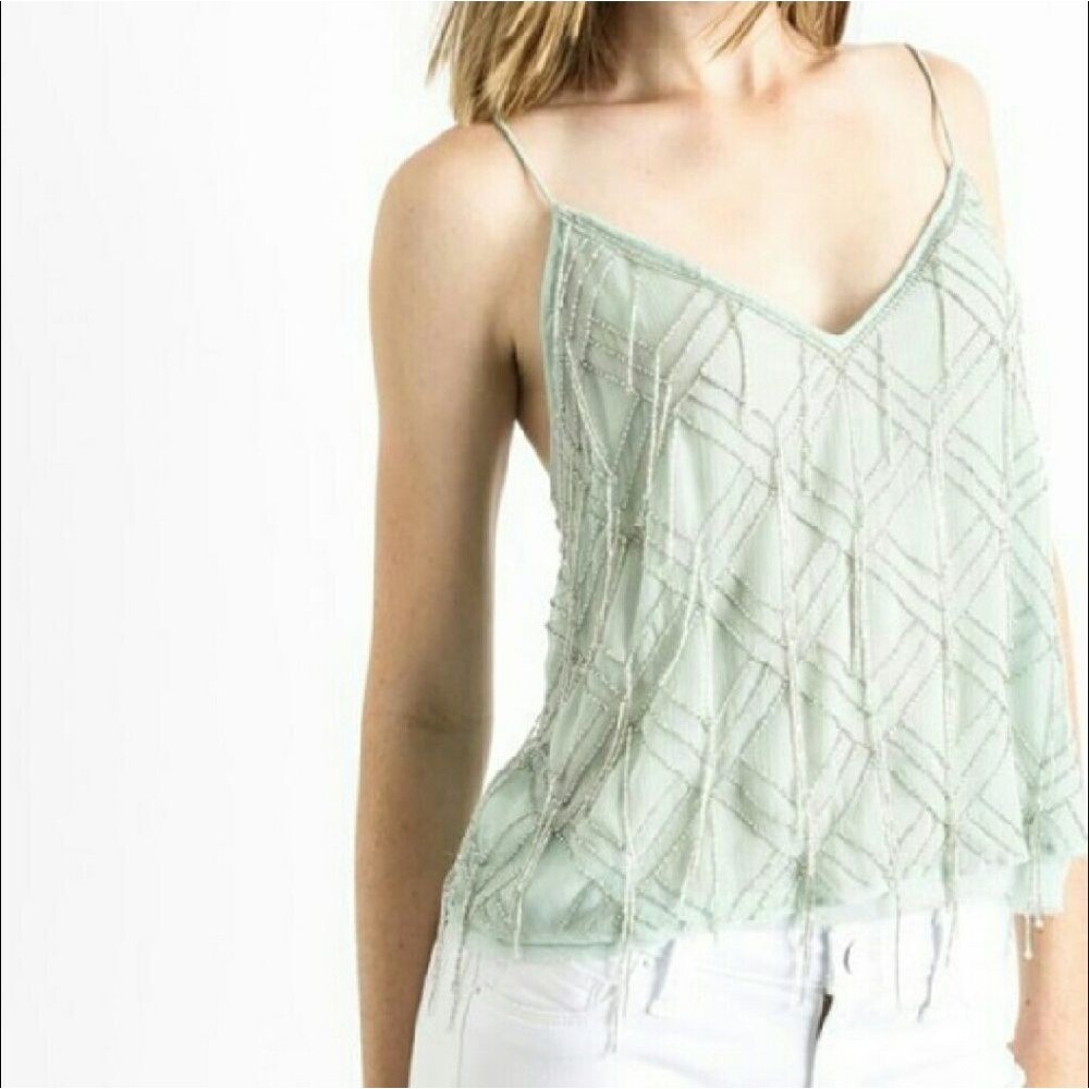🍒NWT🍒 FREE PEOPLE BEADED FRINGE TOP